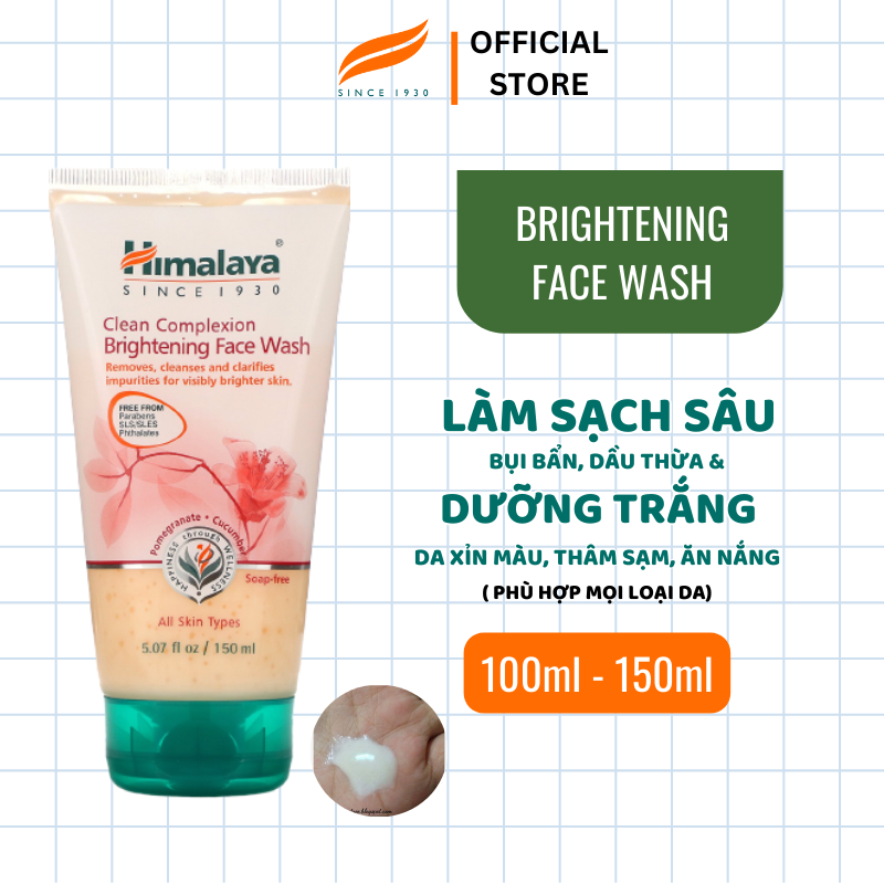 [HSD: 30.6.2025] Sữa Rửa Mặt Làm Sạch Và Trắng Da Với Thành Phần Nghệ Tây - Himalaya Herbals Clear Complexion Whitening Face Wash 150ml