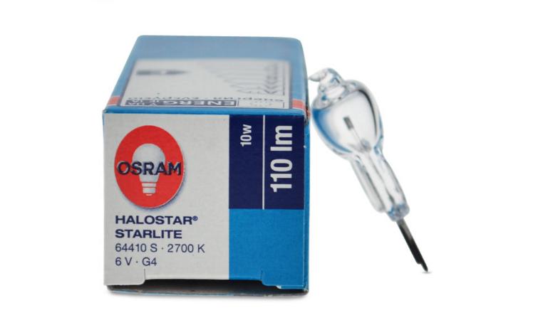 Bóng halogen 6v 10w 64410s g4 hãng osram đức