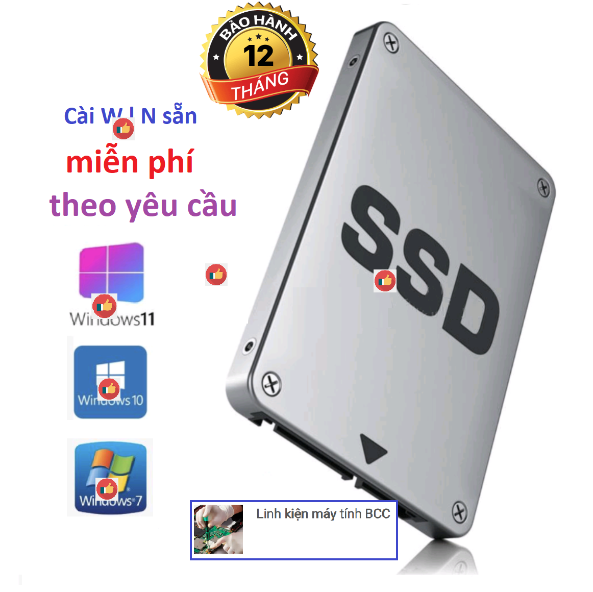 BH 12 tháng SSD cài sẵn WlN 120GB 240GB 500GB 1TB ổ cứng ssd laptop pc 32GB 64GB 64G 128GB 256GB 240G 512GB 480GB 120G tháo máy