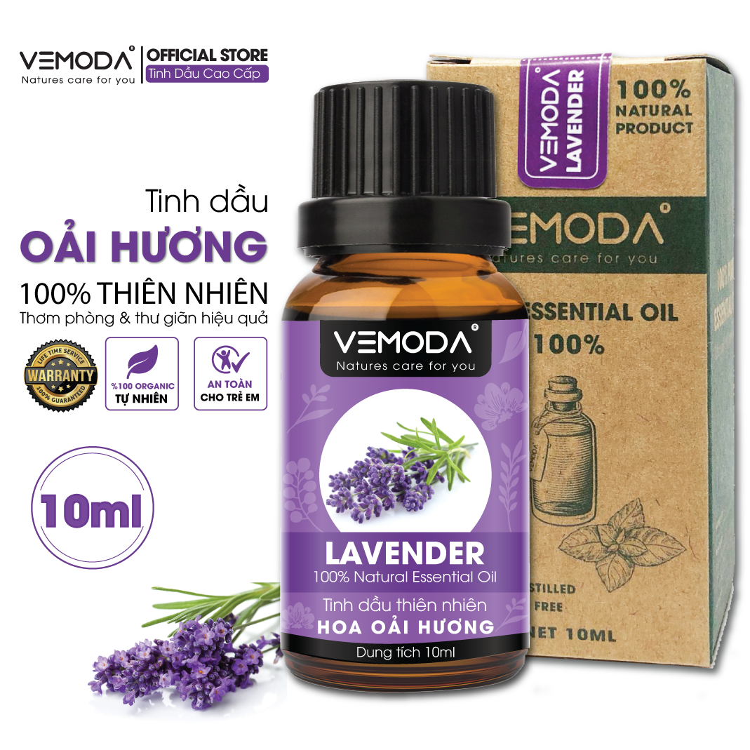 Tinh dầu thơm phòng Oải hương cao cấp | Lavender Essential Oil 10ml. Tinh dầu xông phòng, tinh dầu thơm phòng mùi hương Oải Hươnggiúp thư giãn, dễ ngủ, thanh lọc không khí, chăm sóc da. Giúp ngủ ngon, nâng cao chất lượng giấc ngủ