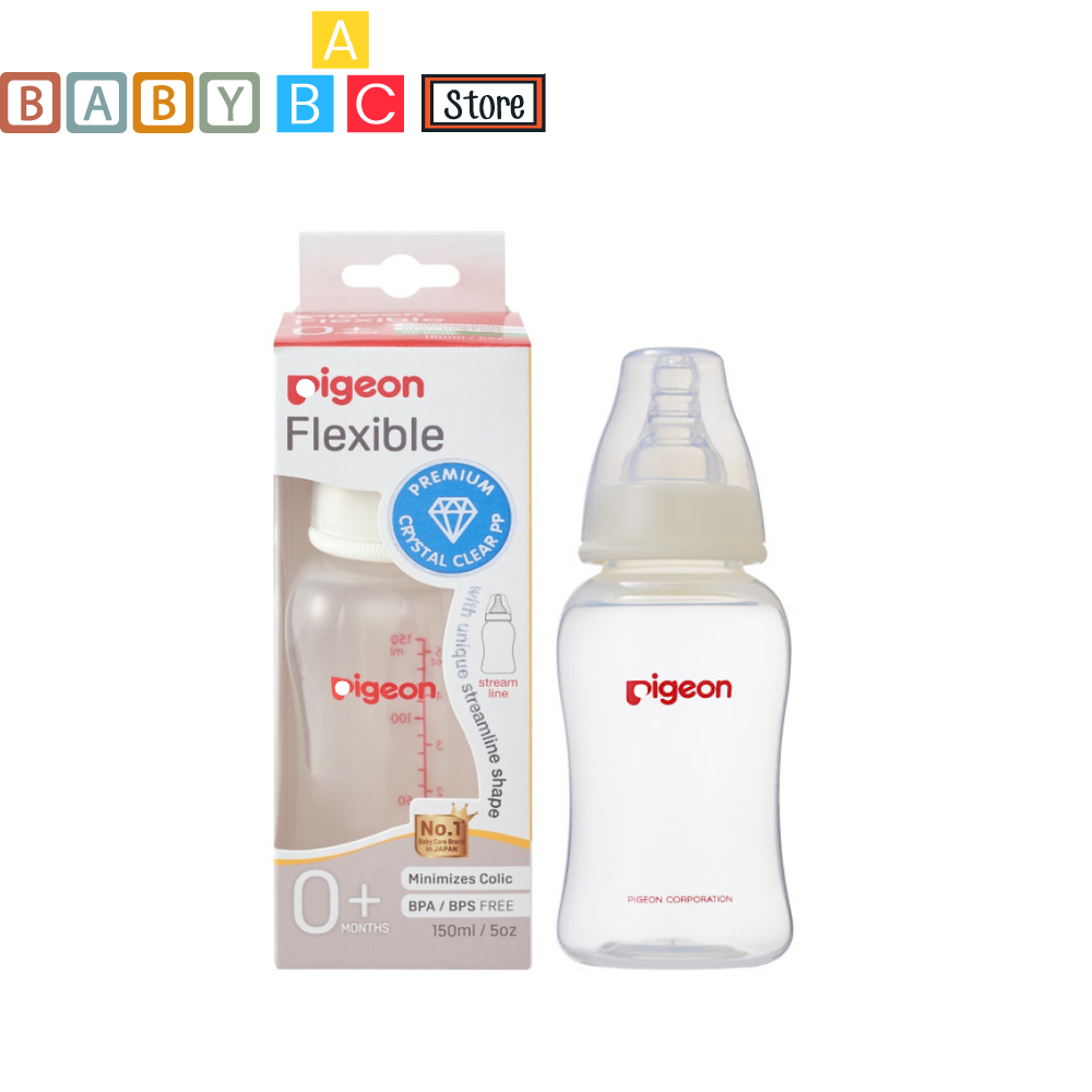 Bình Sữa Pigeon Cổ Hẹp 150ml Bình Sữa Cho Bé Cao Cấp Nhựa PP Streamline 150ml