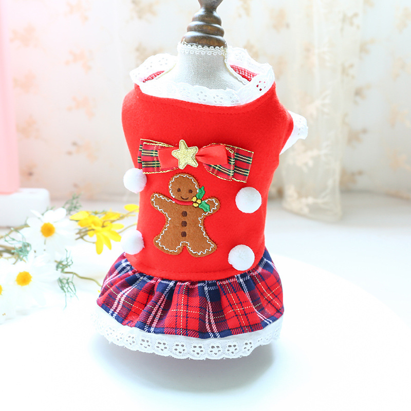 [HCM]Áo váy noel cho cho mèo 🏷️ FREESHIP 🏷️ Áo Váy Noel vải mềm nhẹ thoải mái sang trọng cho chó mèo