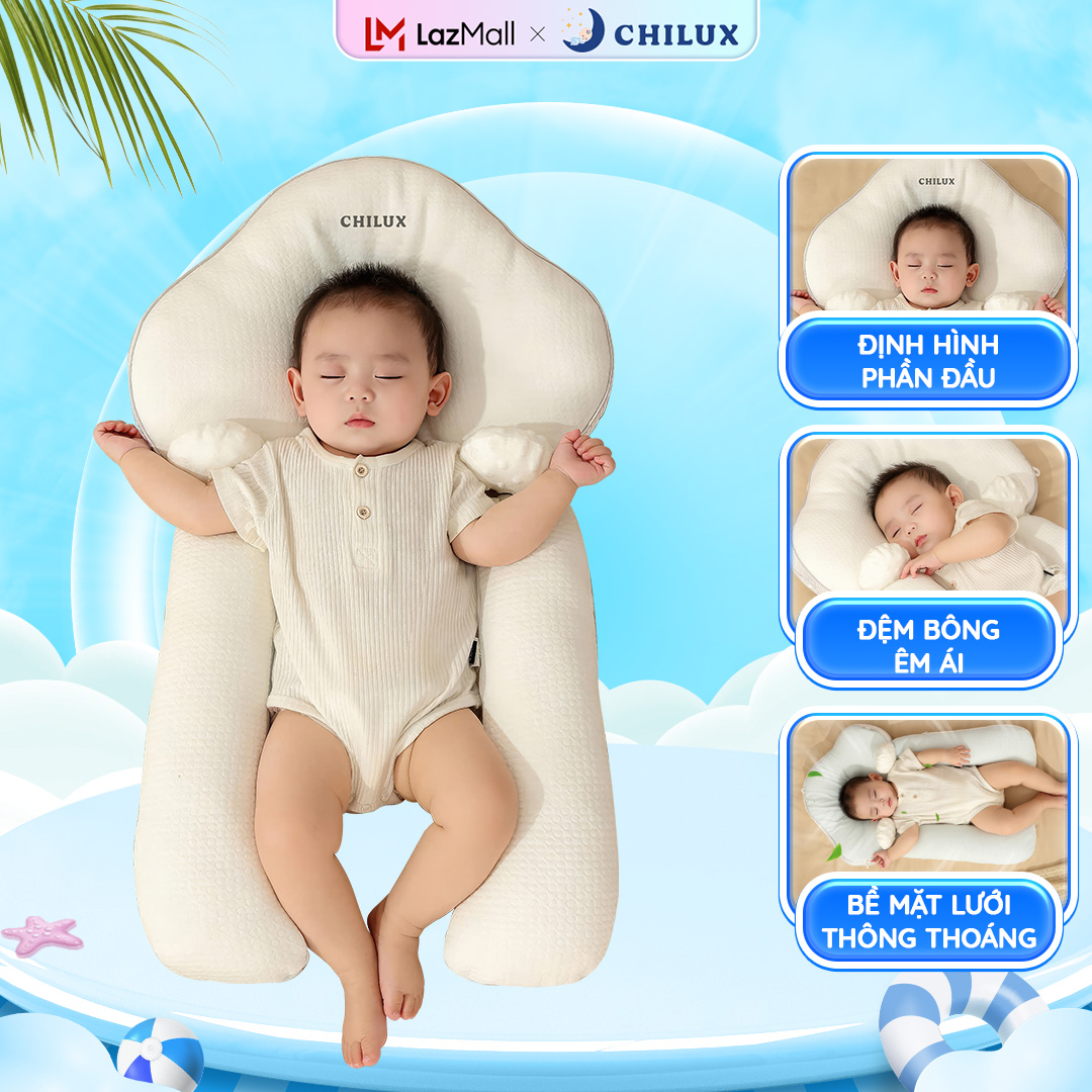  Gối chặn chữ U đa năng Chilux - Thiết kế thông minh chăm sóc giấc ngủ toàn diện cho bé 