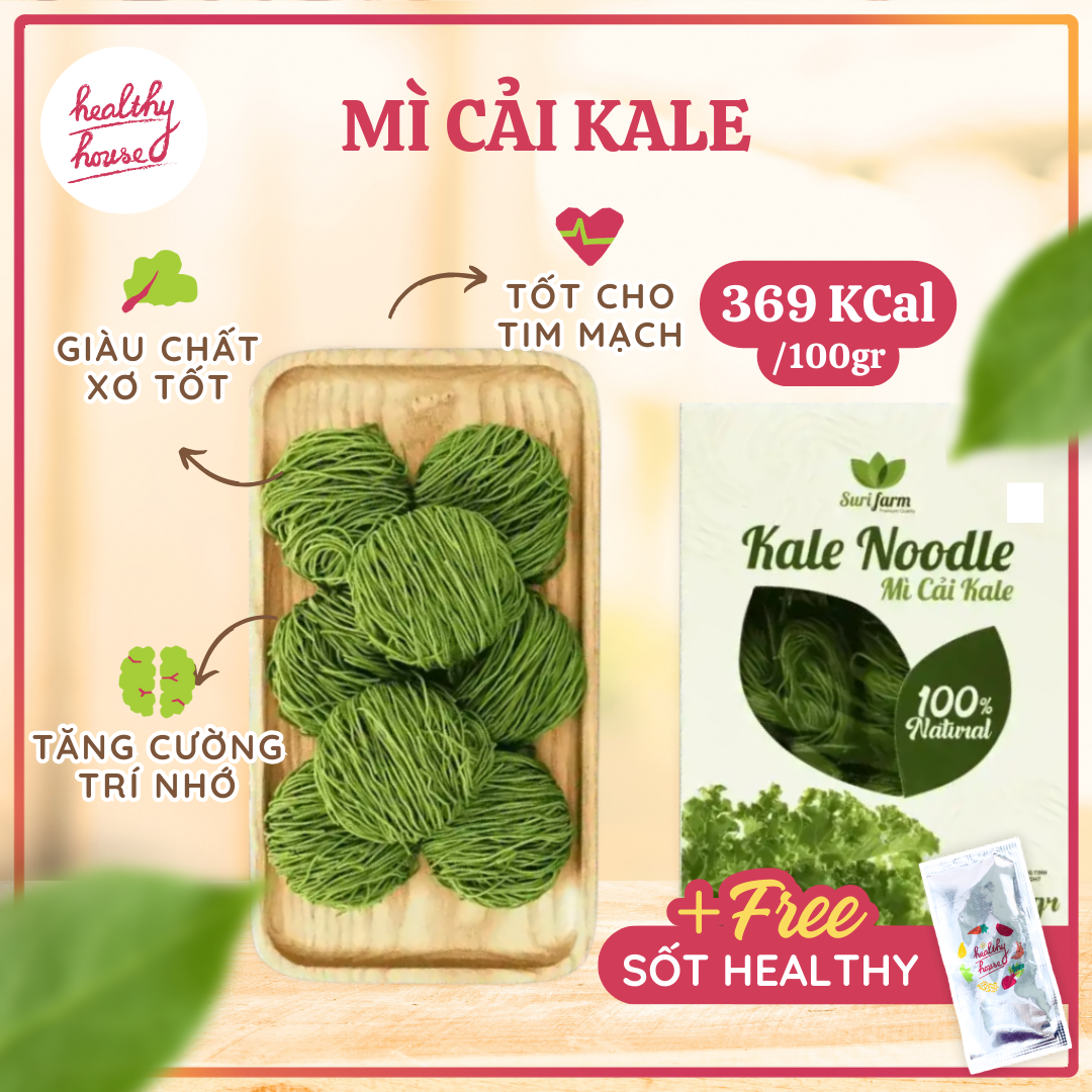 [Combo 2 hộp 400g] Mì cải Kale Suri Farm Mì Gạo Lứt Fuma | Thuần Tự Nhiên - Ăn Kiêng/ Giảm Cân/ Healthy/ Eatclean/ Tiểu Đường/ Thực Dưỡng/ Gym