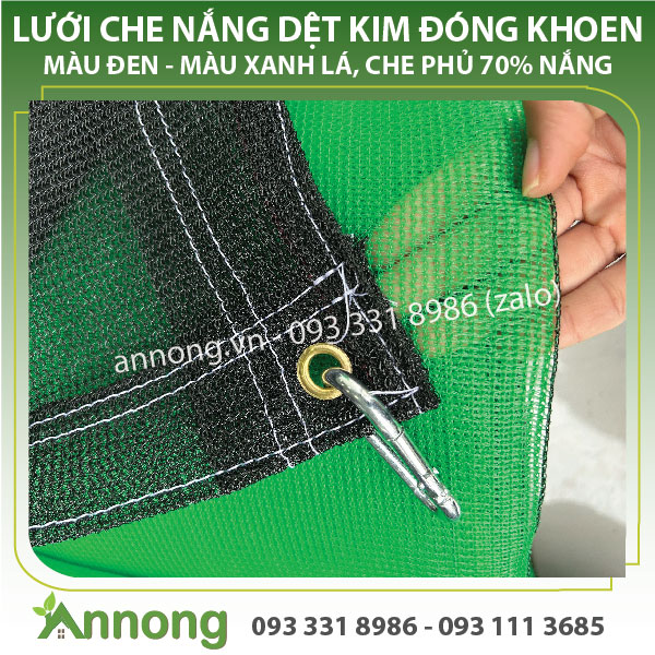 Lưới che nắng đài loan đóng khoen che 70% nắng