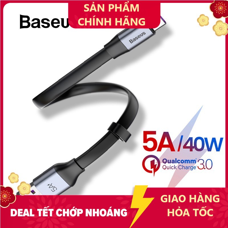 Cáp sạc baseus 5a usb type c cho điện thoại huawei p30 pro mate 20 huawei xiaomi 8 9 -hshop365