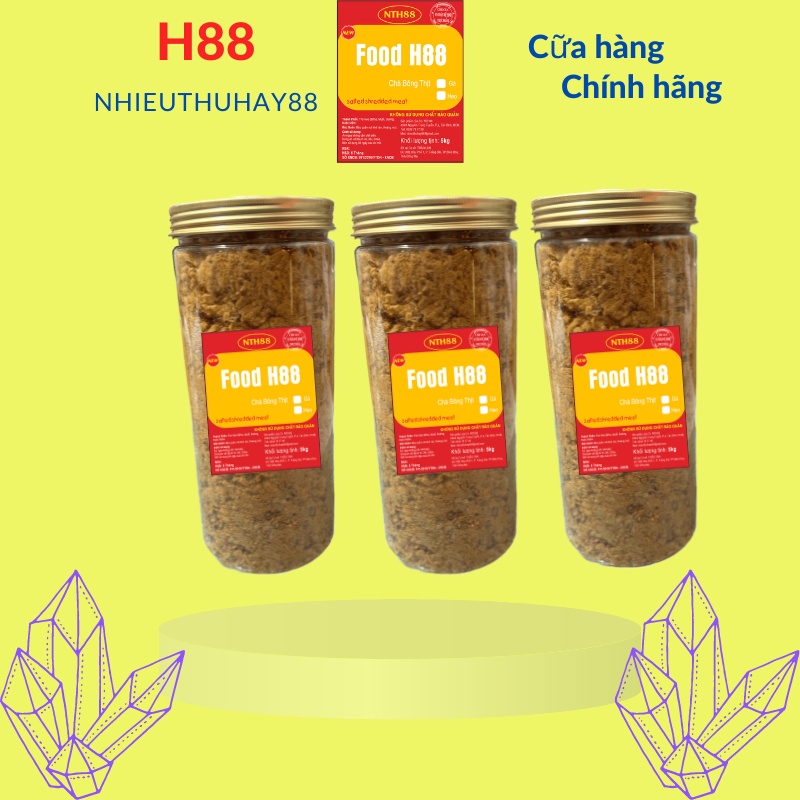 Hũ nắp Vàng cao cấp các loại chà bông xù, khô gà, ruốc cay chà bông gà cay