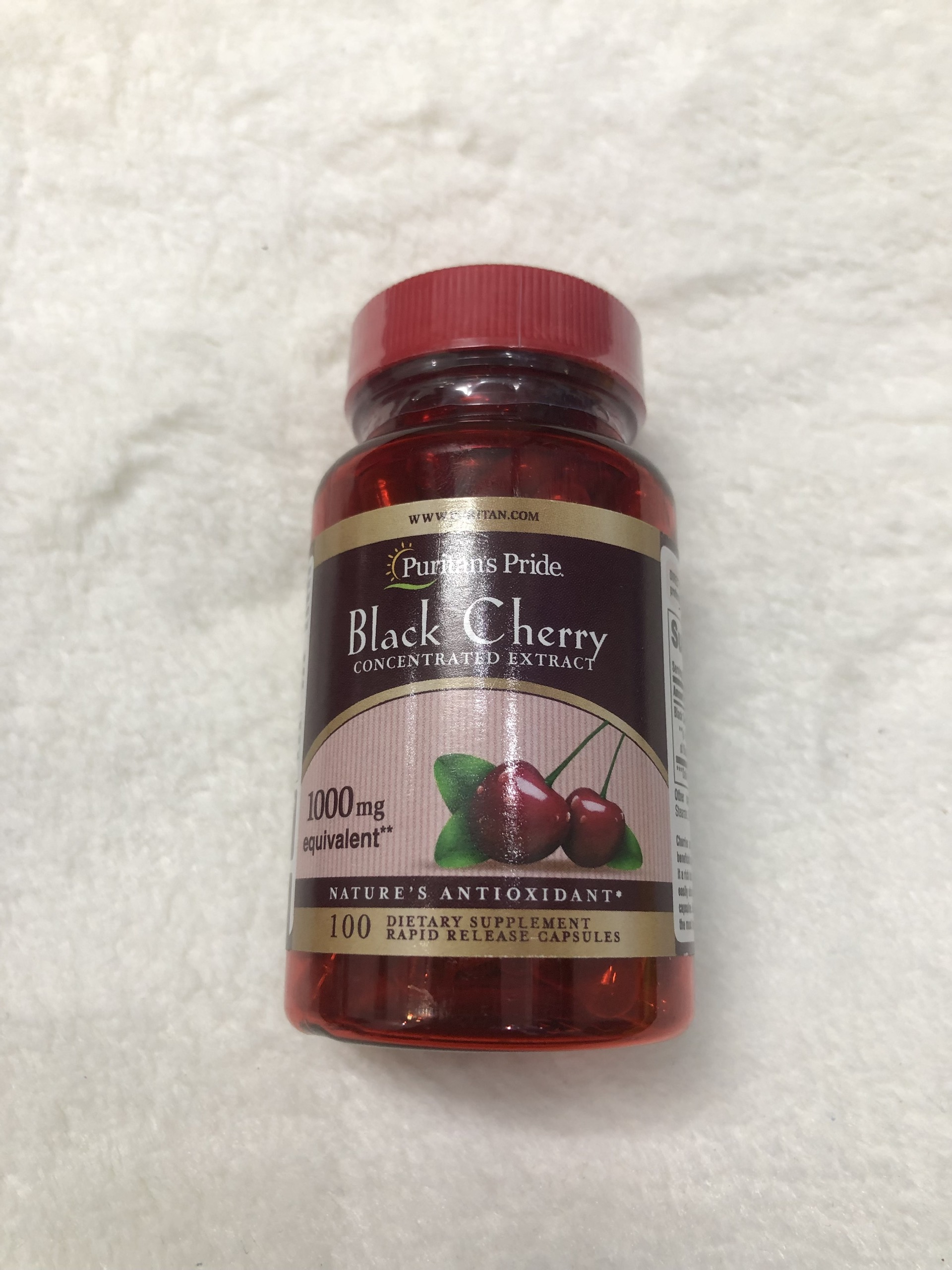 Viên uống đẹp da Puritan s Pride Black Cherry 1000mg chai 100viên 1