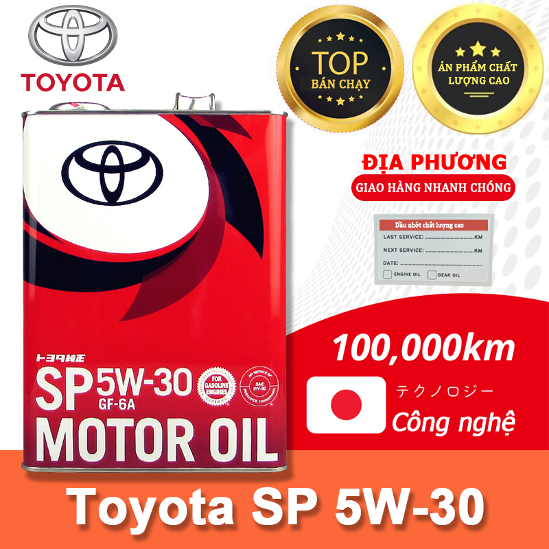 Dầu nhớt xe hơi Toyota SP 5W30 4L Động Cơ Xăng/Diesel Dầu Nhớt Xe Ô Tô