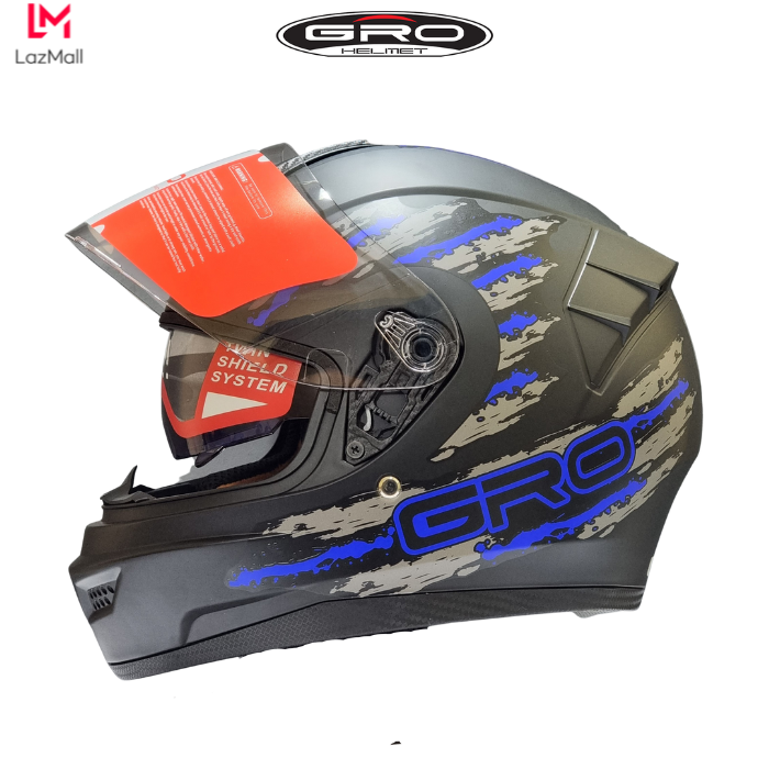 Mũ Bảo Hiểm FullFace GRO ST26, Mũ Bảo Hiểm Chuyên Phượt Racing, Họa Tiết Cool Ngầu, Mạnh Mẽ - GRO HELMET