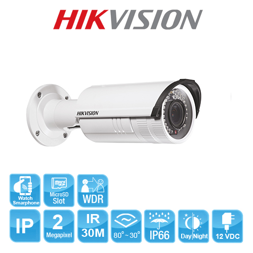 Camera ip thân trụ hikvision ds-2cd2620f-i. hồng ngoại 30m. tiêu chuẩn ngoài trời ip66