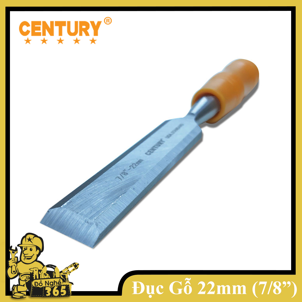 Đục gỗ cán nhựa 22mm Century , đục gỗ cầm tay chất liệu thép cao cấp thiết kế gọn, đẹp, dễ sử dụng cán cầm bằng nhựa cứng, cho cảm giác vững chắc