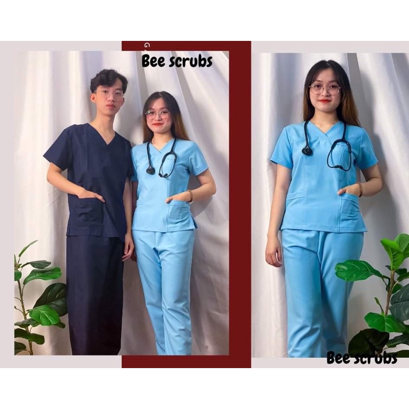 Bộ Scrubs Premium Bác Sĩ, quần áo phòng mổ, đồng phục phẫu thuật, đồng phục spa