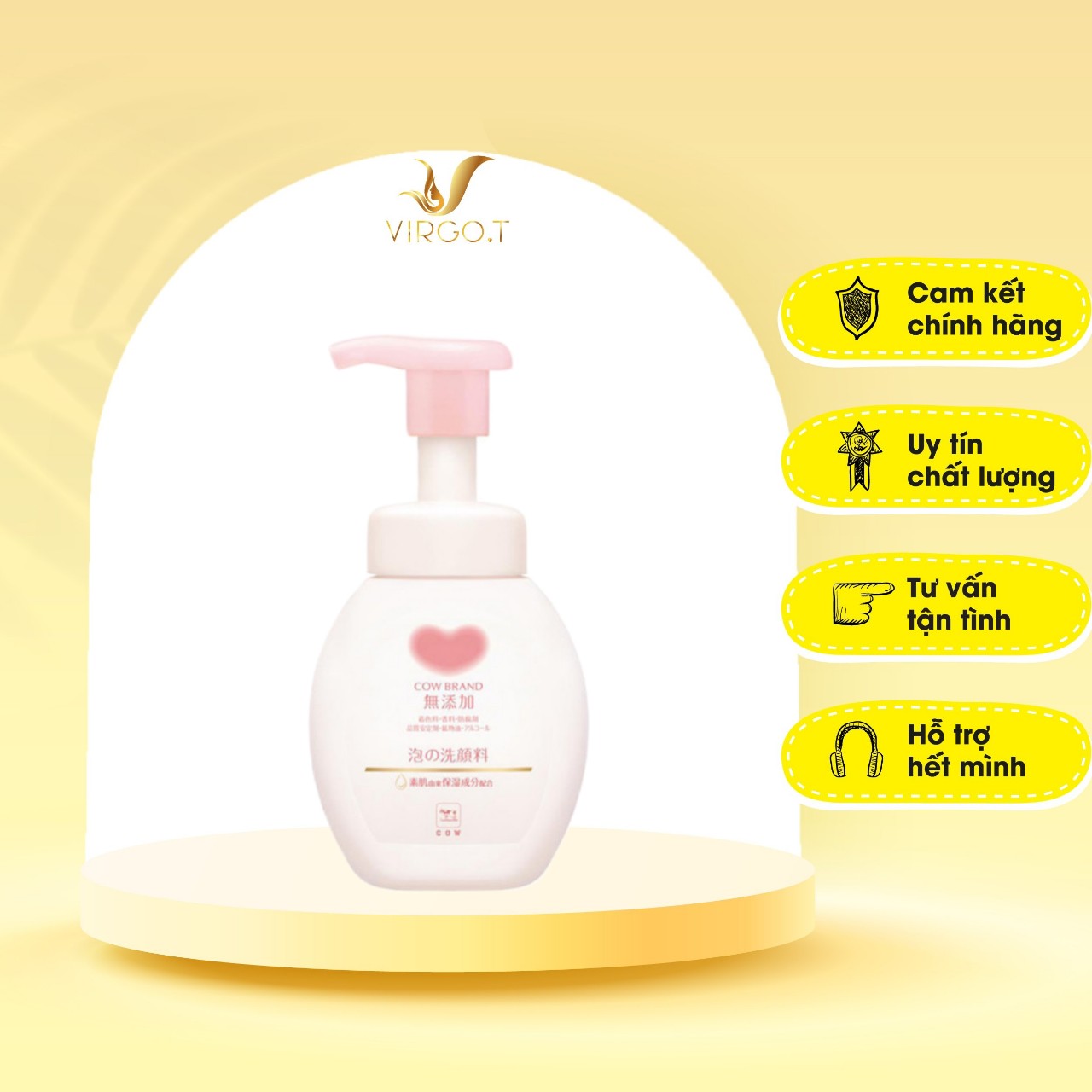 Mẫu Mới Sữa Rửa Mặt Tạo Bọt Cow Brand Mutenka Foaming Facial Wash 160ml Nhật Bản - virgot.store