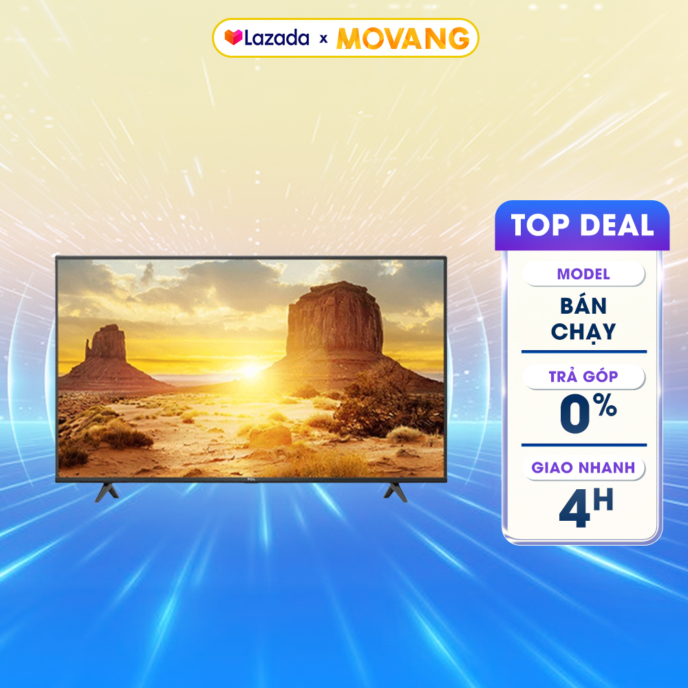 [GIAO TẠI HCM] -  Android Tivi 4K TCL 43 Inch 43P618 - Tổng Công Suất Loa 20W Hệ Điều Hành Android 9.0