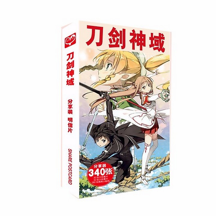 Hộp ảnh postcard sword art online s.a.o 340 ảnh