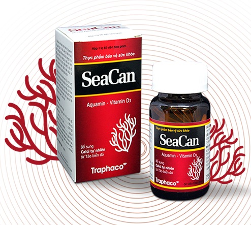 Viên uống seacan - bổ sung canxi tự nhiên từ tảo biển đỏ lọ 60 viên