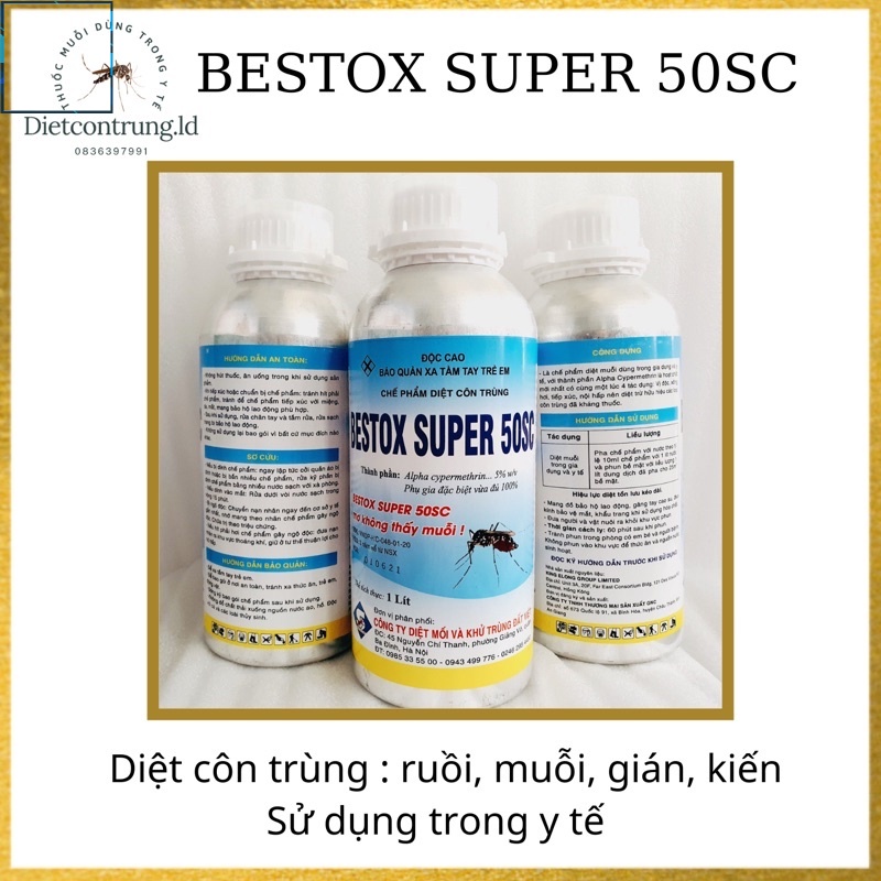 Thuốc diệt muỗi bestox super 50ec - chai 1lít .