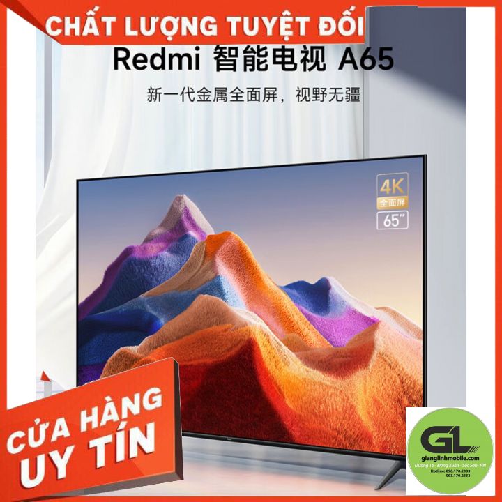 Tivi Xiaomi A65 65inch màn hình tràn viền, 4K UHD, tần số 60HZ