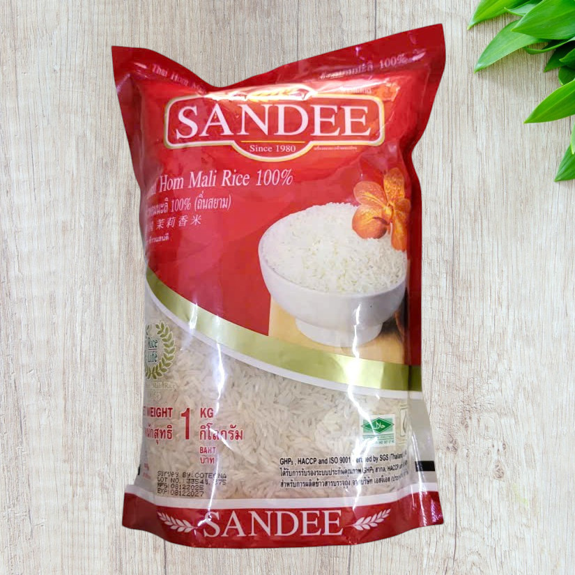 SANDEE [Túi ĐỎ 1 Kg] GẠO TRẮNG THÁI Hom Mali Rice (HALAL)