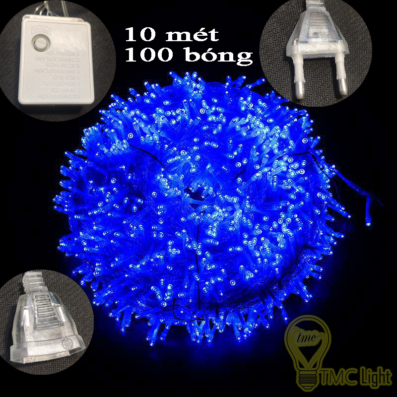 Đèn dây trang trí, đèn led 8 chế độ nhấp nháy - 10m 100 bóng có thể nối tiếp t15 tmc store