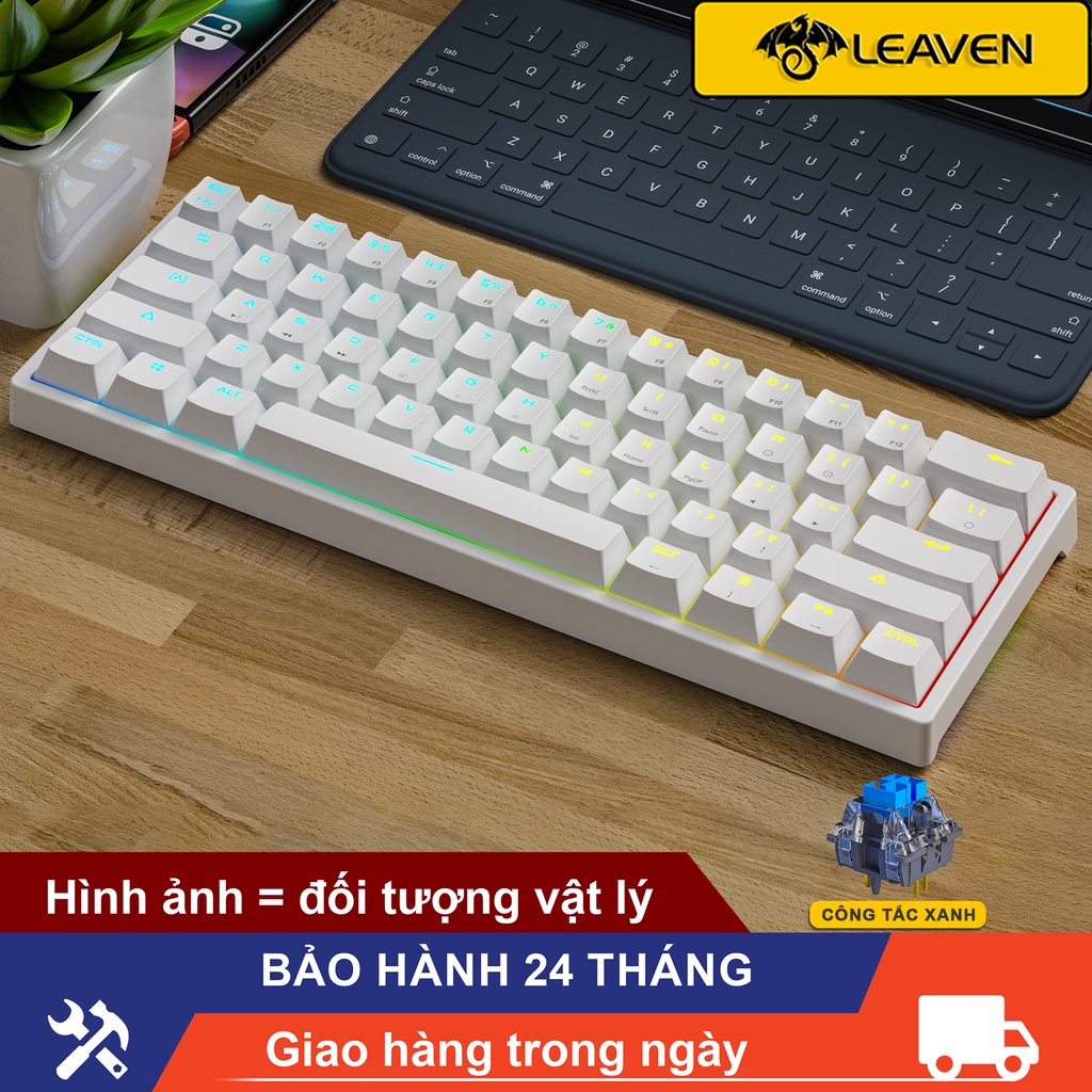 Bàn phím cơ rgb led K550 LEAVEN Giao hàng 24 giờ 87 phím Bàn phím máy tính