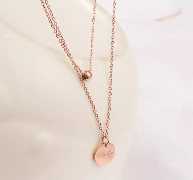 Dây Chuyền 2 Tầng Titan Ko Han Rỉ TT 3794