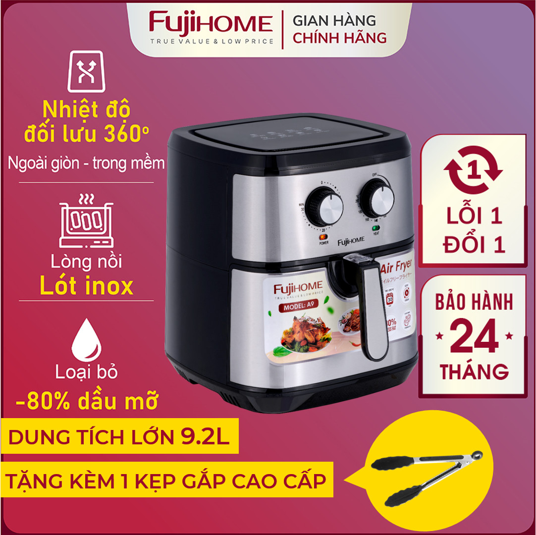 Air fryer oil 9.2L imported ese fujihome self-breaker, air Fryer none steam 9L bundled grippers