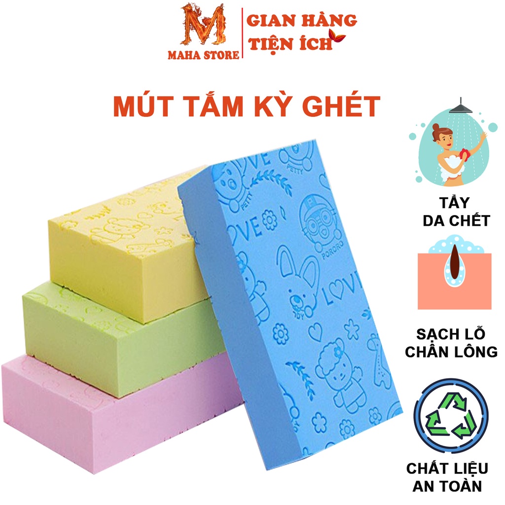 Bông tắm kỳ ghét -mút tắm kỳ ghé hàn quốc tẩy da chết chăm sóc da giúp sạch lỗ chân lông an toàn mềm mại dụi nhẹ cho da