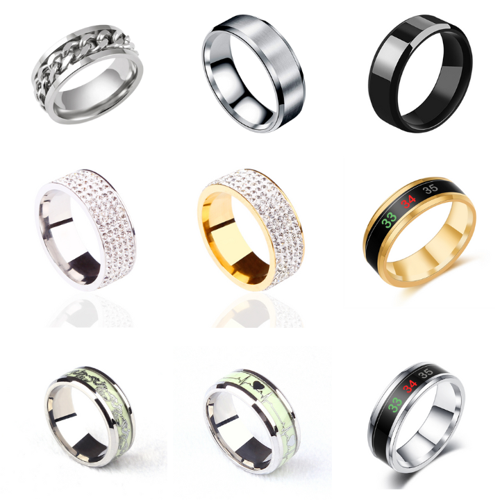Nhẫn titan nam cá tính, nhẫn nam thời trang nhẫn nam elas ring đẹp cao cấp - nhẫn chất liệu titan không gỉ - elas ring.