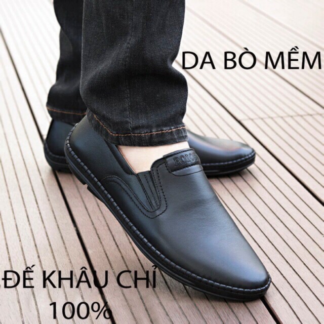 giày lười nam Po chất da mềm , kiểu dáng trẻ trung lịch lãm