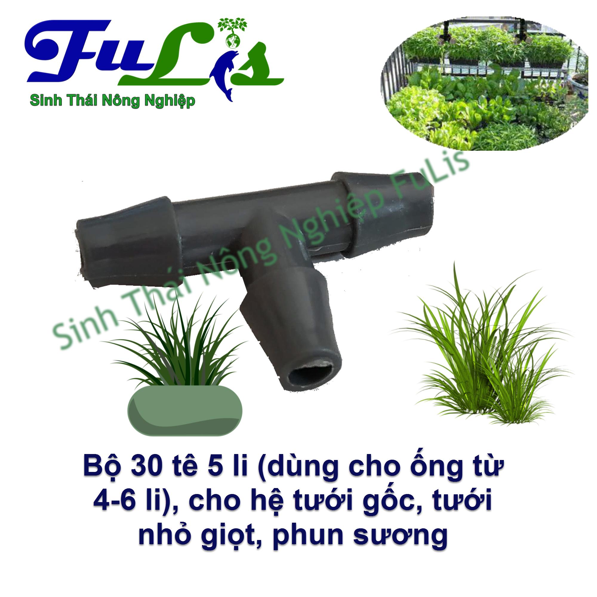 Bộ 30 tê 5li nhựa pvc chất lượng cao dùng cho hệ nhỏ giọt, tưới gốc, phun sương