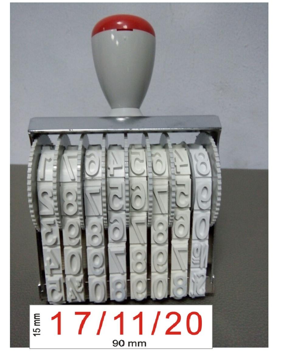 [HCM]Dấu đóng DATE (Đóng Ngày Tháng Năm) cỡ lớn cao 15mm được làm bằng cao su dẻo có độ dai số sắc nét rõ ràng - bảo hành 12 tháng