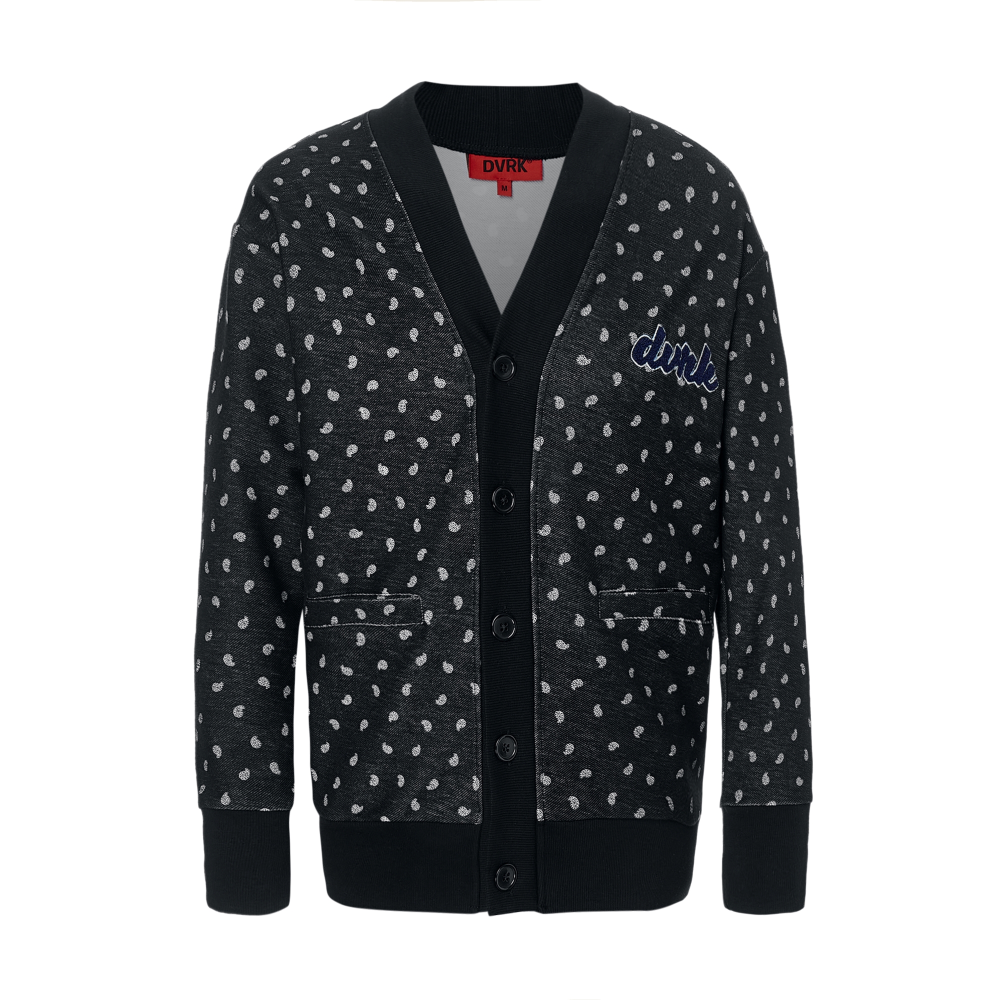 Dvrk - áo cardigan họa tiết giọt nước - dvrk - 21ss
