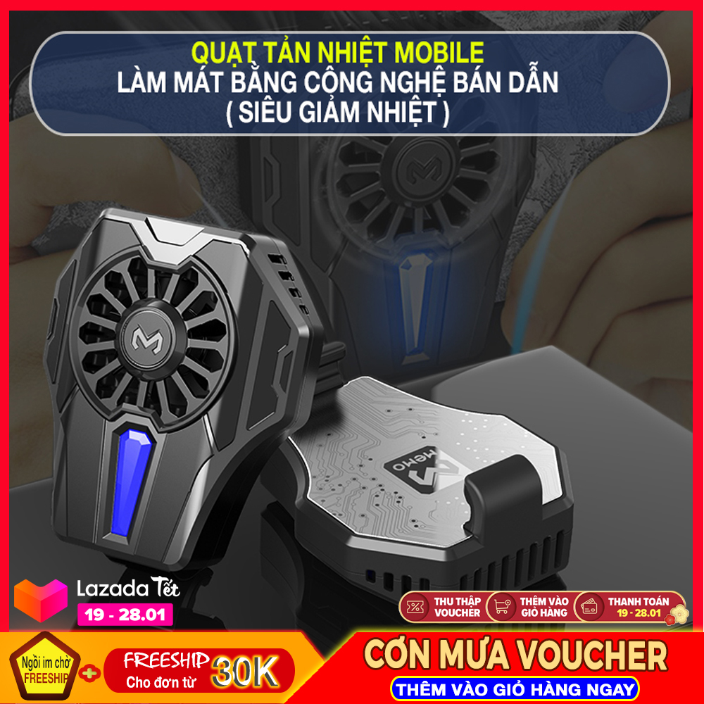 [ CÔNG NGHỆ BÁN DẪN] Quạt tản nhiệt mobile làm lạnh nhanh, không gây nóng máy, tăng tuổi thọ pin, chống tụt FPS khi chơi game Pugb mobile, Freefire, liên quân.... trong thời gian dài