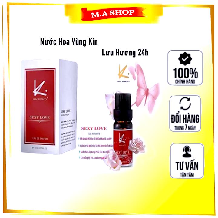 Nước hoa vùng kín sexy love lưu hương 24h chai 5ml