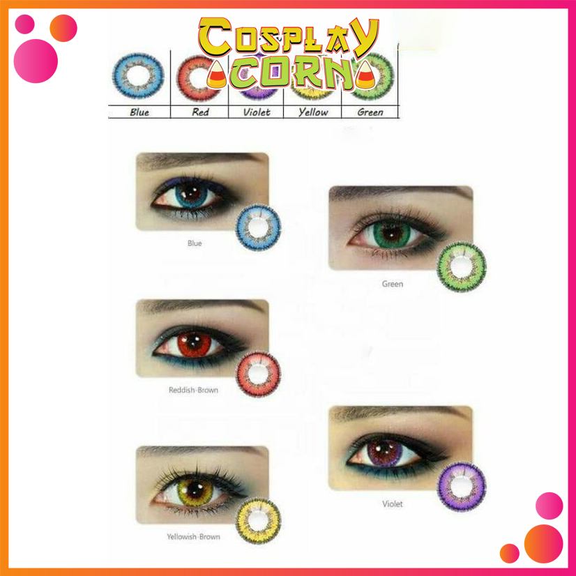 Kính áp tròng cosplay Z wei lens - nhiều màu sắc đủ độ cận 0-8