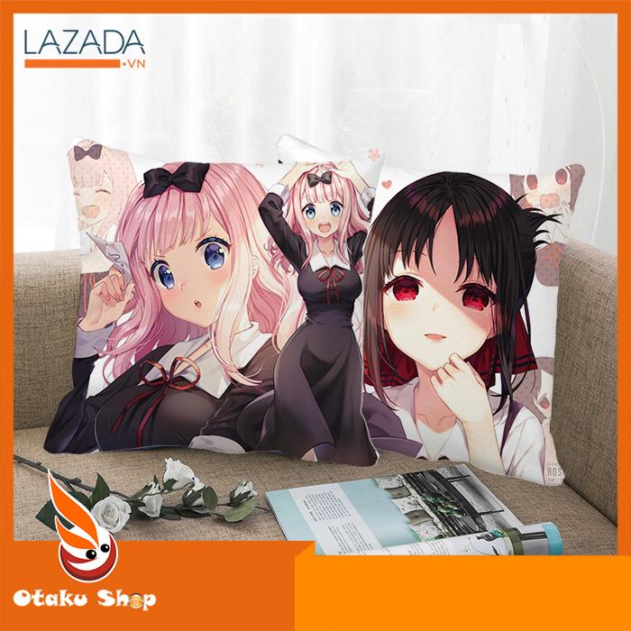 [HCM]Áo gối bao gối ôm  gối sofa gối tựa lưng 40x40cm gối hình Anime Kaguya-sama wa Kokurasetai - Tensai-tachi no Renai Zunousen / Love is war / Kaguya vs Chika- Otakushop