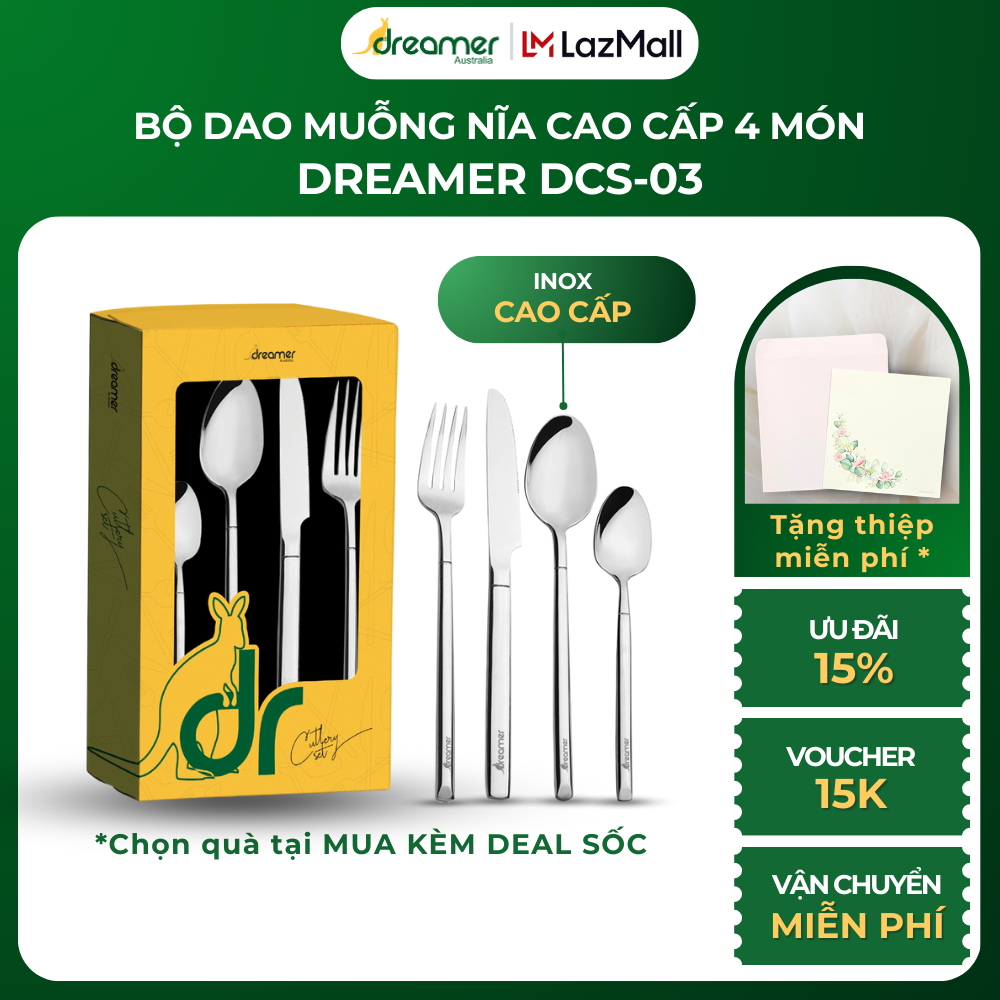 Bộ Dao Muỗng Nĩa INOX Cao Cấp 4 món DCS-03