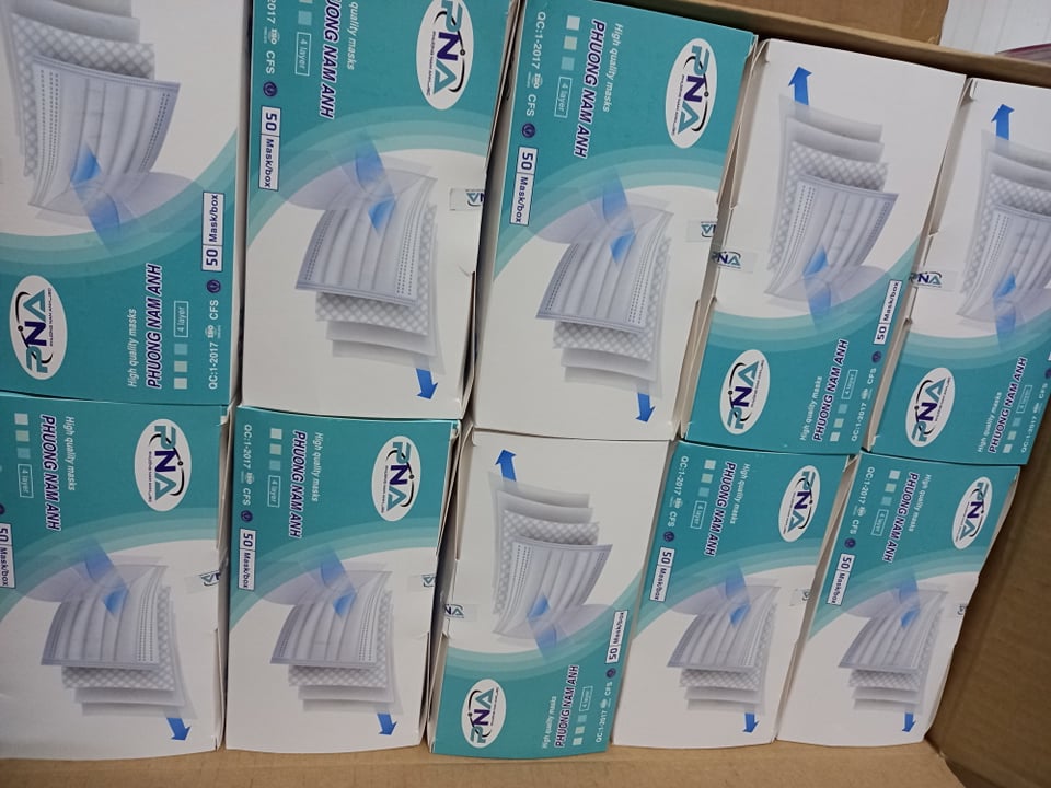 Sỉ 20 hộp, hộp 50 cái khẩu trang phương nam anh 4 lớp kháng khuẩn