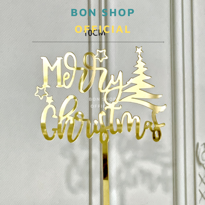 Topper trang trí Bánh Kem Noel Cao Cấp chủ đề Giáng Sinh