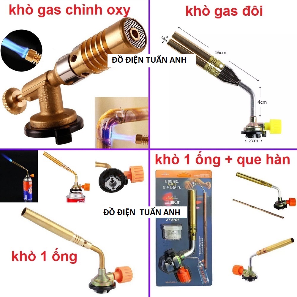 Đầu khò gas, đèn khò ga mồi lửa sử dụng cho bình gas min đầu khò gas mini cao cấp đồng nguyên khối - Đèn khò bình gas mini chuyên nấu nướng,thợ cơ khí