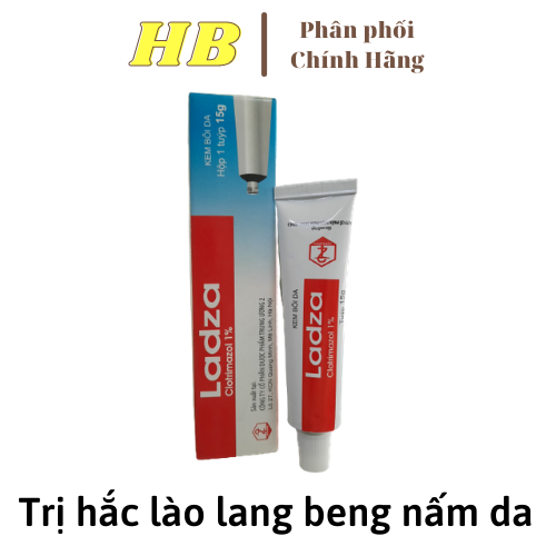 Hỗ trợ điều trị hắc lào, lang ben, nấm kẽ, nấm móng, nấm tóc, nấm candida, viêm quanh móng Kem LADZA  - Tuýp 15g