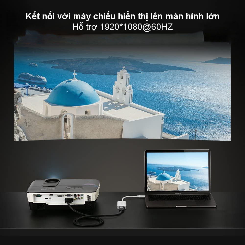 Cáp chuyển đổi USB type C sang VGA dài 25cm UGREEN CM114 40866 Cáp chuyển đổi USB type C sang VGA dài 25cm UGREEN CM114 40866
