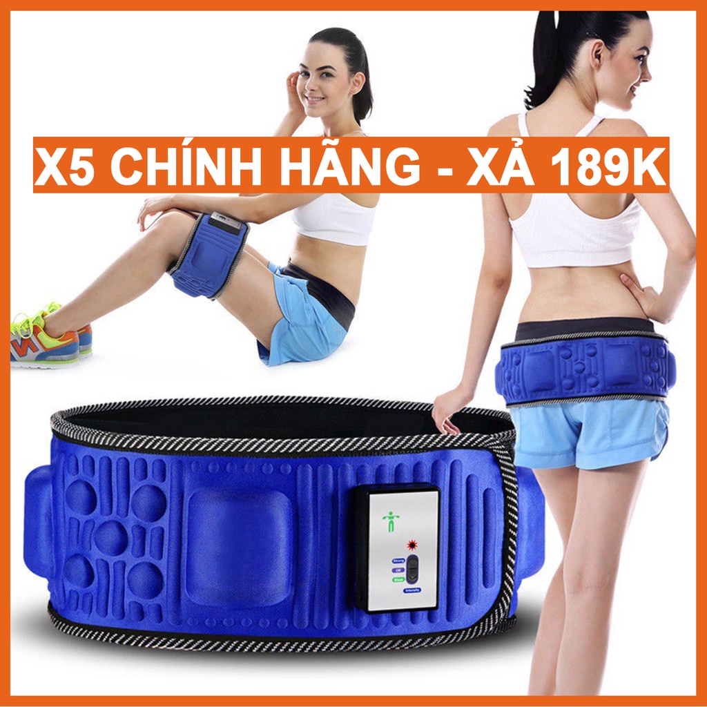 Máy rung massage hồng ngoại đánh tan mỡ bụng X5; Đai rung massage nịt bụng giảm béo X5 cao cấp