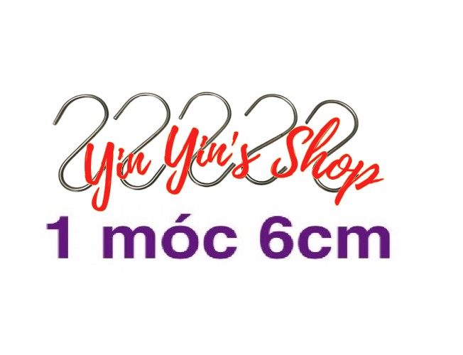 Một móc chữ s treo đồ tiện lợi inox size 6cm