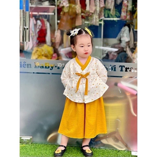 Bộ hanbook truyền thống hàn quốc cho bé gái xinh xắn size 8-18kg
