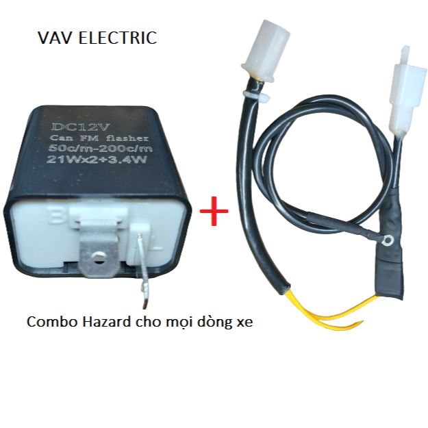 Combo mạch Hazard + chớp xi nhan điện tử, lắp cho Honda, Yamaha, Suzuki