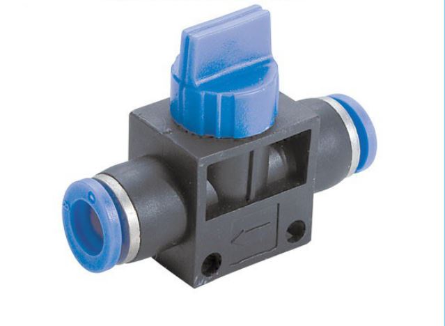 Van khóa khí nhựa, 2 đầu dây hơi 6mm 8mm 10mm 12mm, hvff6 hvff8 hvff10 hvff12