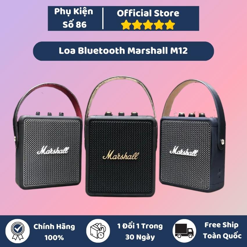 { Siêu Phẩm 2023 } Loa Marshall M12 - Loa Bluetooth Marshall STOCKWELL II , Loa Nghe Nhạc Công Suất Lớn Kết Nối Bluetooth 5.2, Chống Nước IPX7, Bass Mạnh, Thiết Kế Cực Đẹp Có Quai Xách , Pin Trâu 18 Giờ - Bào Hành 2 Năm.